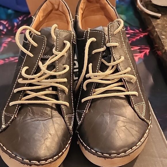 Men's Black Leather Casual Shoes Josef Seibel size eu 41(8)US NIB - Picture 7 of 9